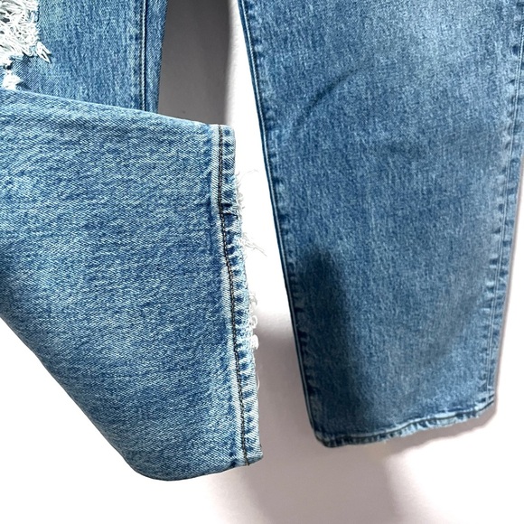 MADEWELL the perfect vintage straight vintage Blue Distressed Jeans 31 - Picture 9 of 12